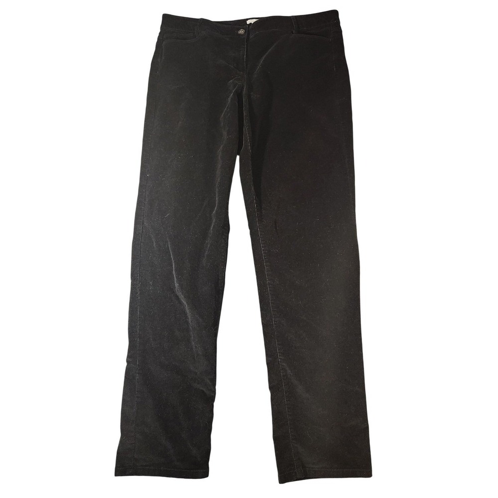 J.Jill Corduroy Pants Womens 16 Tall Black Straight Leg Stretch Chino Casual